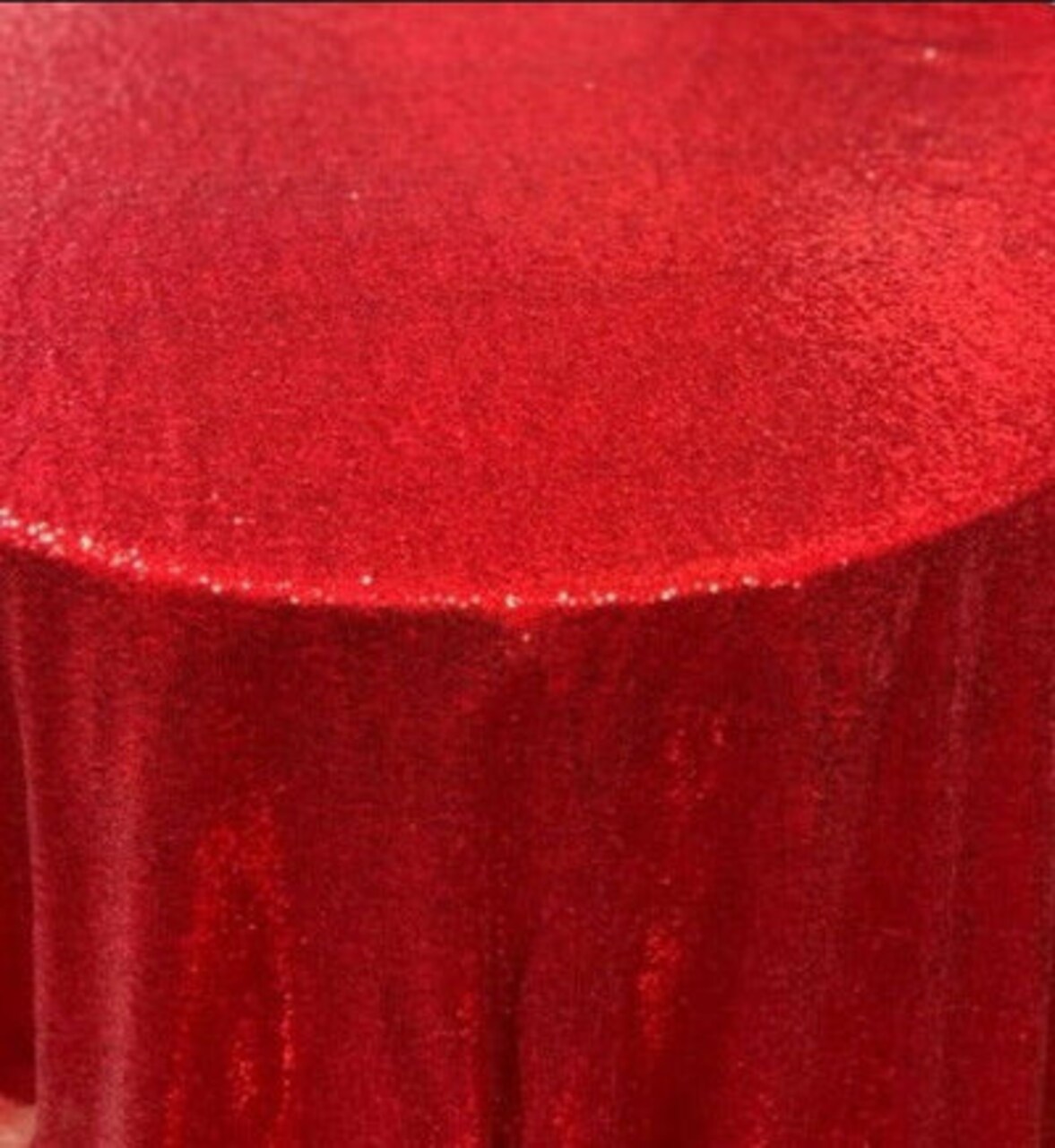 1 Yard Glitz Sequin Tablecloth 90 Inch Round Durable Polyester for Parties and Weddings